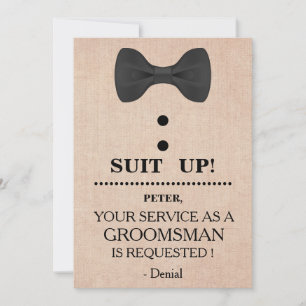 Uw service als Groomsman-aanvraag Kaart