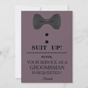 Uw service als Groomsman-aanvraag Kaart