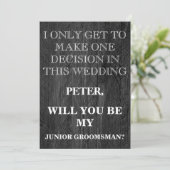 Uw service als Groomsman-aanvraag Kaart (Staand voorkant)