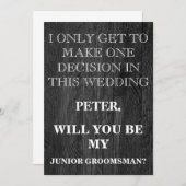 Uw service als Groomsman-aanvraag Kaart (Voorkant / Achterkant)