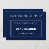 Uw service als RING BEARER is vereist blauw Kaart (Voorkant / Achterkant)
