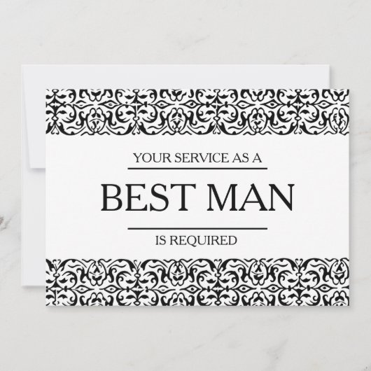 Uw service is aangevraagd als beste man-Groomsman Kaart (Voorkant)