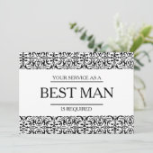 Uw service is aangevraagd als beste man-Groomsman Kaart (Staand voorkant)