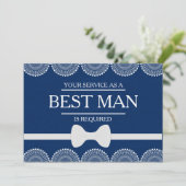 Uw service is aangevraagd als beste man-Groomsman Kaart (Staand voorkant)