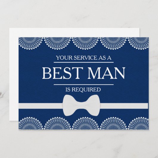 Uw service is aangevraagd als beste man-Groomsman Kaart (Voorkant / Achterkant)