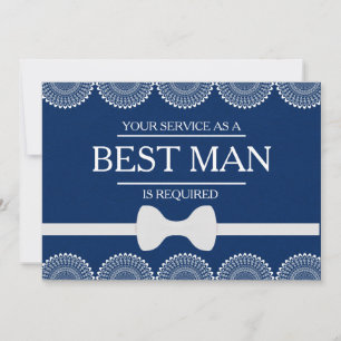 Uw service is aangevraagd als beste man-Groomsman Kaart