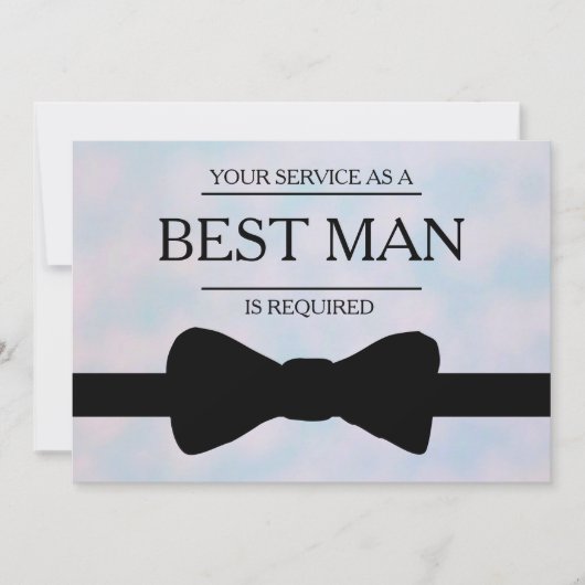 Uw service is aangevraagd als beste man-Groomsman Kaart (Voorkant)