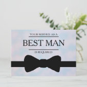 Uw service is aangevraagd als beste man-Groomsman Kaart (Staand voorkant)