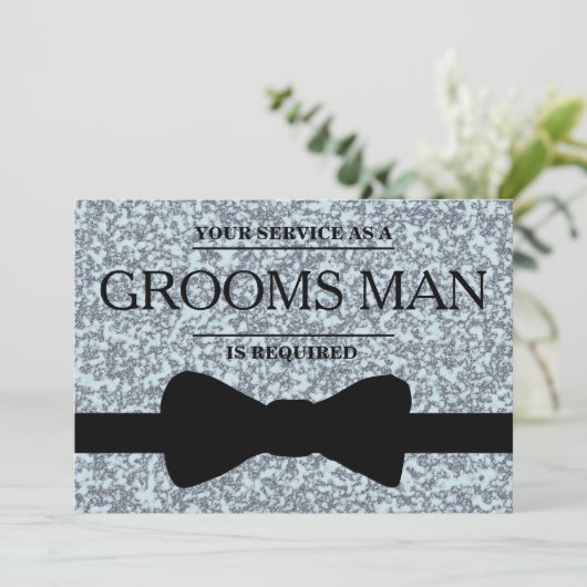 Uw service is aangevraagd als beste man-Groomsman Kaart (Staand voorkant)