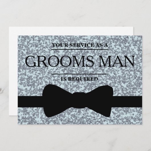 Uw service is aangevraagd als beste man-Groomsman Kaart (Voorkant / Achterkant)