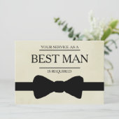 Uw service is aangevraagd als beste man-Groomsman Kaart (Staand voorkant)