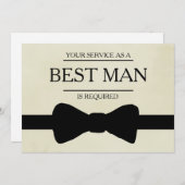 Uw service is aangevraagd als beste man-Groomsman Kaart (Voorkant / Achterkant)