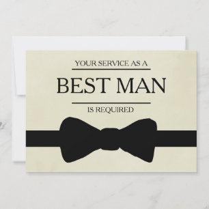 Uw service is aangevraagd als beste man-Groomsman Kaart