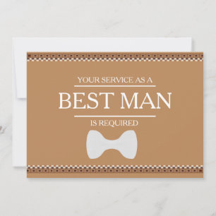 Uw service is aangevraagd als beste man-Groomsman Kaart