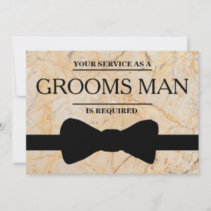 Uw service is aangevraagd als beste man-Groomsman Kaart