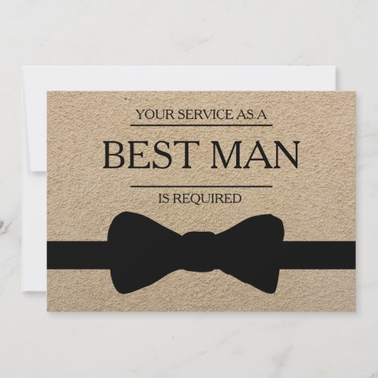 Uw service is aangevraagd als beste man-Groomsman Kaart (Voorkant)