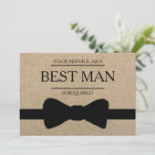 Uw service is aangevraagd als beste man-Groomsman Kaart (Staand voorkant)