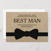 Uw service is aangevraagd als beste man-Groomsman Kaart (Voorkant / Achterkant)