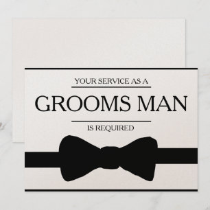 Uw service is aangevraagd als beste man-Groomsman Kaart