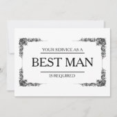 Uw service is aangevraagd als beste man-Groomsman Kaart (Voorkant)