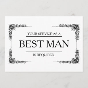 Uw service is aangevraagd als beste man-Groomsman Kaart