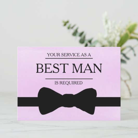 Uw service is aangevraagd als beste man-Groomsman Kaart (Staand voorkant)