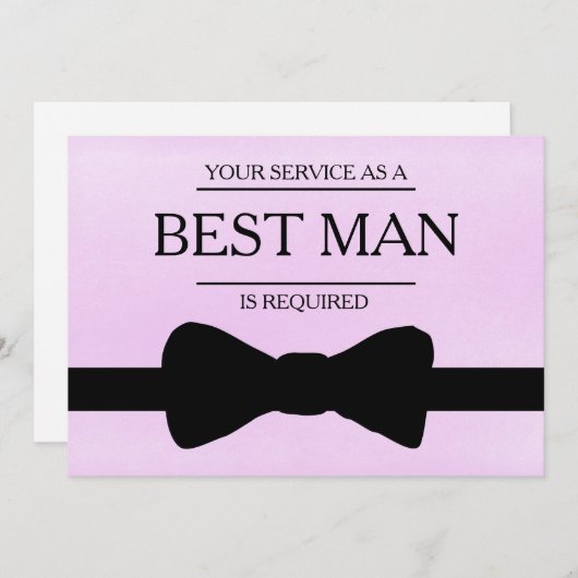 Uw service is aangevraagd als beste man-Groomsman Kaart (Voorkant / Achterkant)