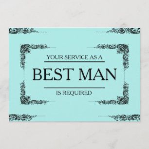 Uw service is aangevraagd als beste man-Groomsman Kaart