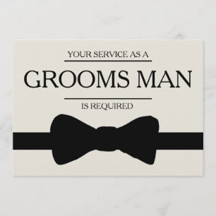 Uw service is aangevraagd als beste man-Groomsman Kaart