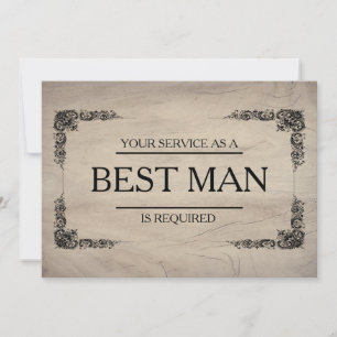 Uw service is aangevraagd als beste man-Groomsman Kaart
