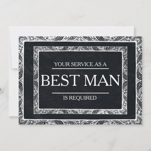 Uw service is aangevraagd als beste man-Groomsman Kaart (Voorkant)