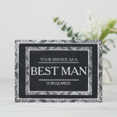 Uw service is aangevraagd als beste man-Groomsman Kaart (Staand voorkant)