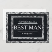 Uw service is aangevraagd als beste man-Groomsman Kaart (Voorkant / Achterkant)