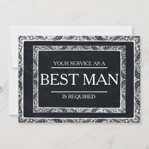 Uw service is aangevraagd als beste man-Groomsman Kaart