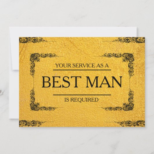 Uw service is aangevraagd als beste man-Groomsman Kaart (Voorkant)