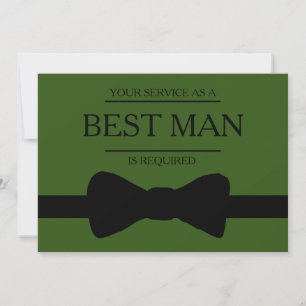 Uw service is aangevraagd als beste man-Groomsman Kaart