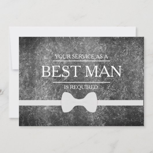 Uw service is aangevraagd als beste man-Groomsman Kaart (Voorkant)
