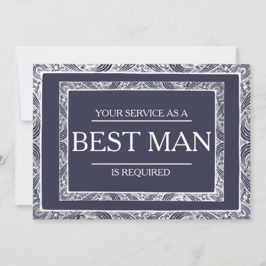 Uw service is aangevraagd als beste man-Groomsman Kaart (Voorkant)