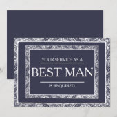 Uw service is aangevraagd als beste man-Groomsman Kaart (Voorkant / Achterkant)