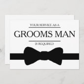 Uw service is aangevraagd als beste man-Groomsman Kaart (Voorkant / Achterkant)