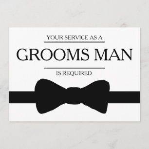 Uw service is aangevraagd als beste man-Groomsman Kaart