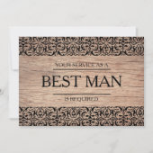 Uw service is aangevraagd als beste man-Groomsman Kaart (Voorkant)