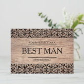 Uw service is aangevraagd als beste man-Groomsman Kaart (Staand voorkant)