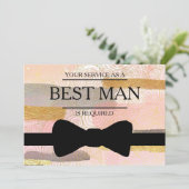 Uw service is aangevraagd als beste man-Groomsman Kaart (Staand voorkant)