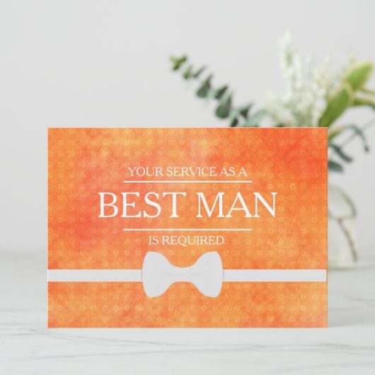 Uw service is aangevraagd als beste man-Groomsman Kaart (Staand voorkant)