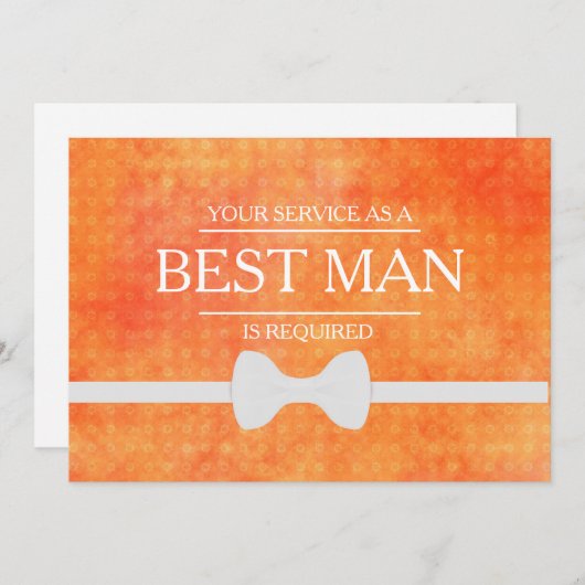 Uw service is aangevraagd als beste man-Groomsman Kaart (Voorkant / Achterkant)