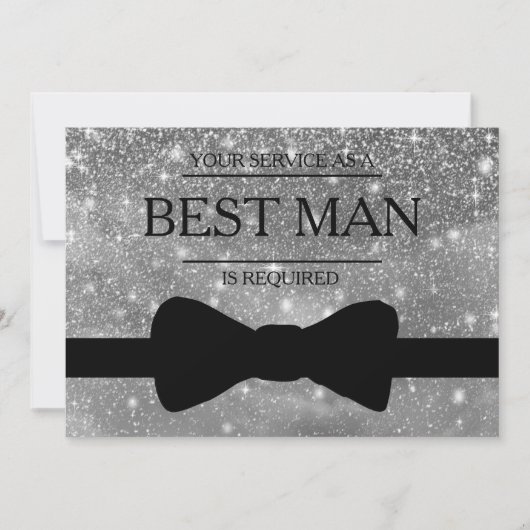 Uw service is aangevraagd als beste man-Groomsman Kaart (Voorkant)