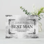 Uw service is aangevraagd als beste man-Groomsman Kaart (Staand voorkant)