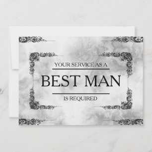 Uw service is aangevraagd als beste man-Groomsman Kaart