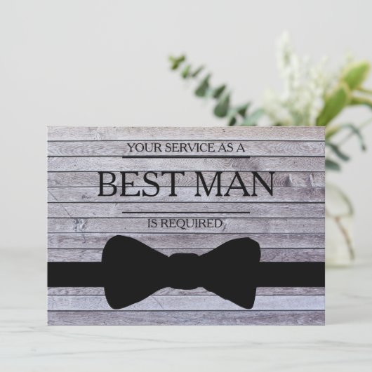 Uw service is aangevraagd als beste man-Groomsman Kaart (Staand voorkant)